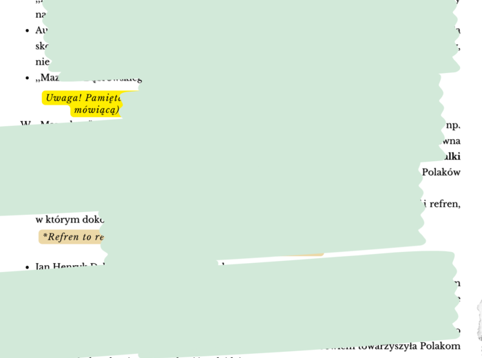 Mazurek Dąbrowskiego - Józef Wybicki (8 stron opracowania + test z odpowiedziami)