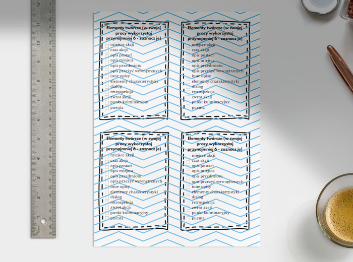Wklejka podczas pisania opowiadania - elementy twórcze