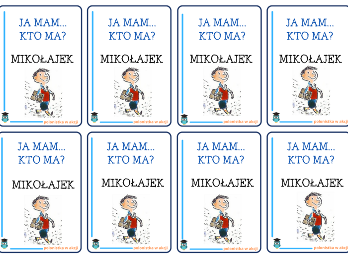 Gra Ja mam...Kto ma...? MIKOŁAJEK, R. Goscinny, J.J. Sempe