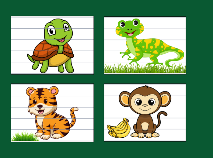 DZIEŃ ZWIERZĄT - puzzle - 14 szt.