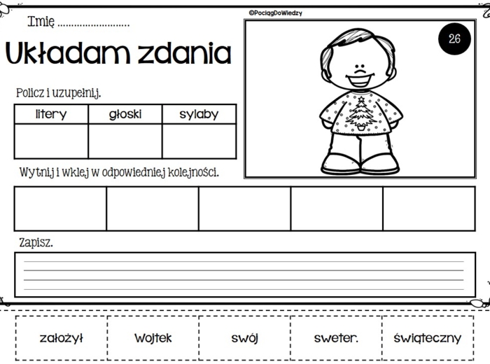 Boże Narodzenie - Układam zdania