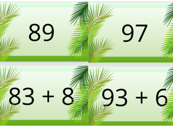 Fiszki z dodawania do 100