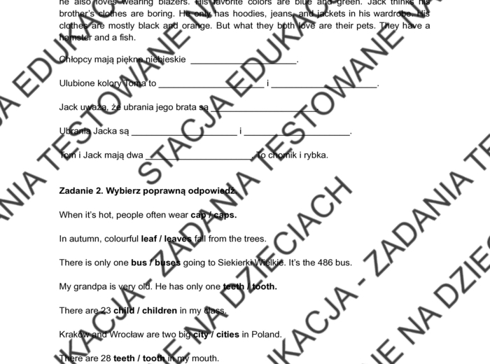 Super Powers 4 Unit 3 - powtórka do sprawdzianu