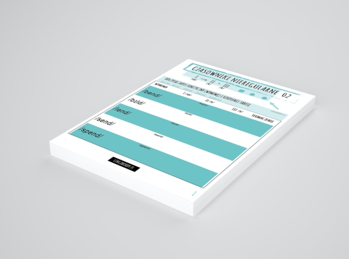 CZASOWNIKI NIEREGULARNE 02 - tabelki wg grup - do uzupełnienia