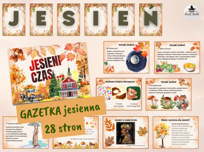 JESIEŃ - GAZETKA SZKOLNA "Jesieni czas", 28 stron