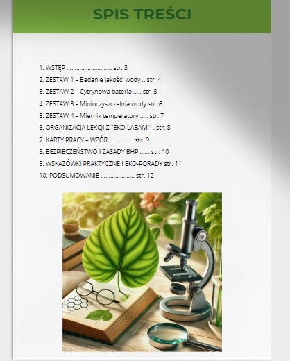 Przenośne „eko-lab”. Badanie jakości wody. Wytwarzanie energii z owoców.