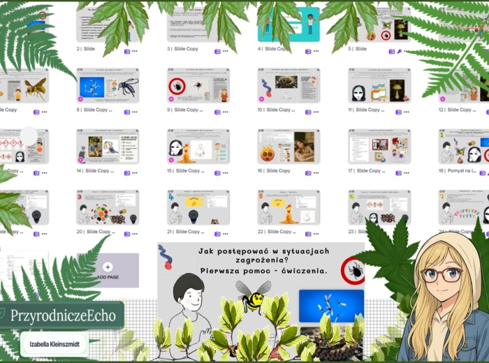 Prezentacja multimedialna w genial.ly „Jak postępować w sytuacjach zagrożenia? Pierwsza pomoc – ćwiczenia.”. Edukacja zdrowotna. Klasa 4. Dział „Moje zdrowie”.