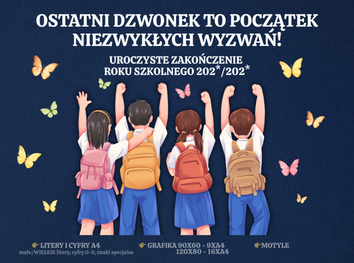 ZAKOŃCZENIE ROKU SZKOLNEGO - DEKORACJA XXL - OSTATNI DZWONEK