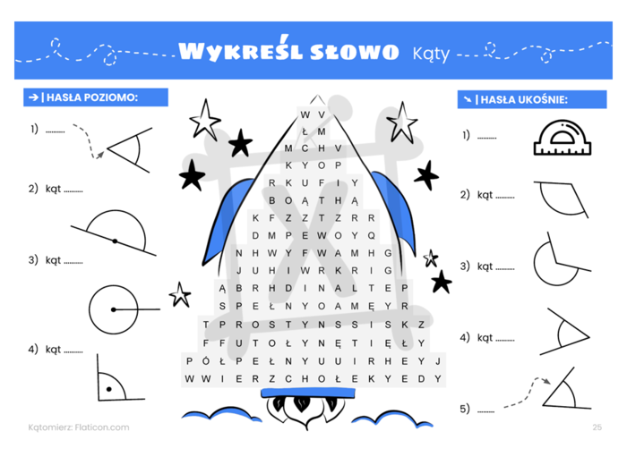Matematyka. Klasa 4. Matematyczne wykreślanki dla klasy czwartej. Szkoła podstawowa