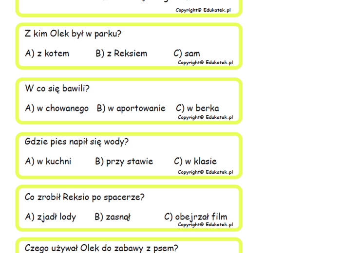 Czytanie ze zrozumieniem-poziom podstawowy