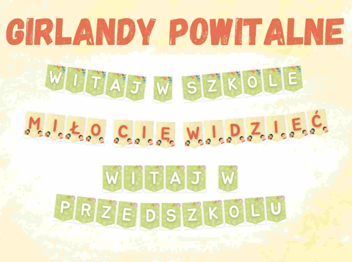 Girlandy powitalne "WITAJ W..."