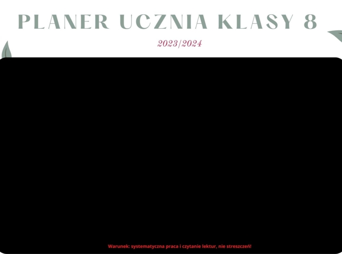 Egzamin ósmoklasisty 2024 - plan nauki do zeszytu!