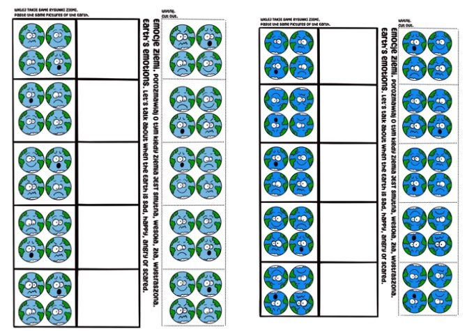 Emocje Ziemi - Dzień Ziemi, materiał w języku angielskim i polskim