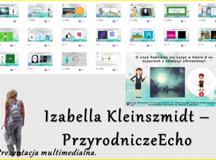 Prezentacja multimedialna w genial.ly „O czym będziemy się uczyć na zajęciach edukacji zdrowotnej w klasie 6?”. Edukacja zdrowotna. Klasa 6. Dział „Moje działania w sieci”.