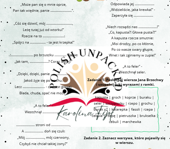 Karta pracy Jan Brzechwa "Na straganie"