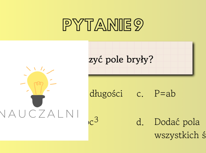 Quiz prezentacja bryły na początek