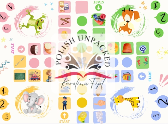 Logopedyczny chińczyk głoska „c”, gra planszowa, grywalizacja