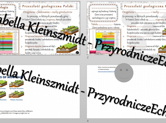 Minizestaw na temat „Przeszłość geologiczna Polski” – sketchnotka + karta pracy w power point + gratisowy link do prezentacji multimedialnej niekomercyjnej wykonanej w genial.ly do indywidualnego pobrania i użycia do celów niekomercyjnych. Geografia 7, „
