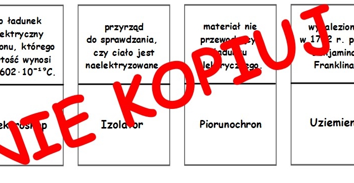 Domino - elektrostatyka