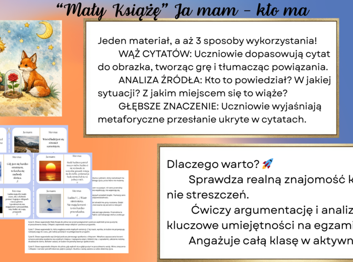 Mały Książę Ja mam, kto ma. Gra 3 w 1