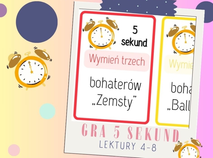 5 sekund lektury - gra dydaktyczna dla klas 4-8