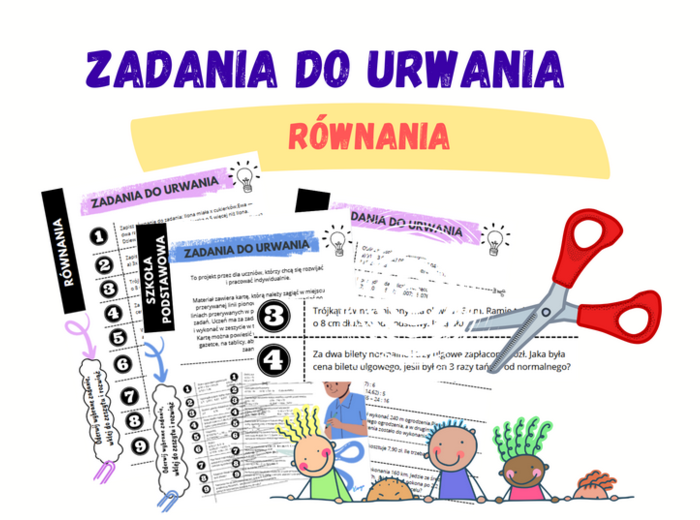 Zadania do urwania – równania - klasy 7-8