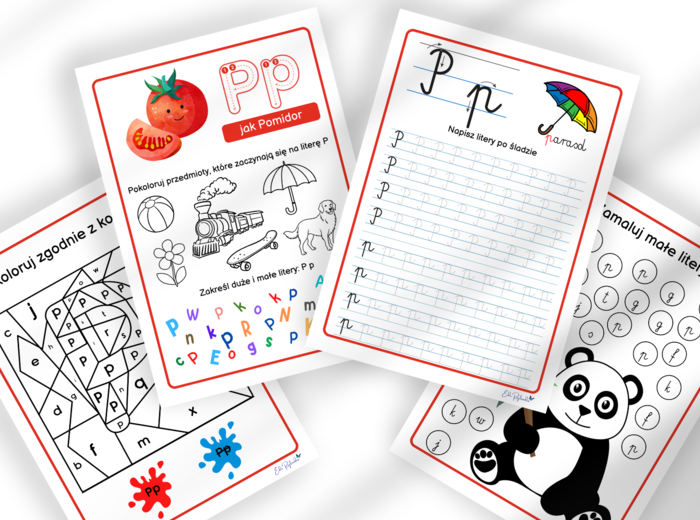 ALFABET DUŻY ZESTAW 92 karty pracy - litery - pisanie i rozpoznawanie, pisanie po śladzie, motoryka mała, grafomotoryka, zerówka, klasa 1