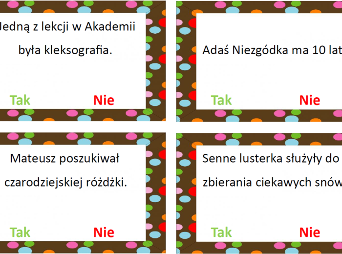 "Akademia Pana Kleksa" TAK czy NIE?