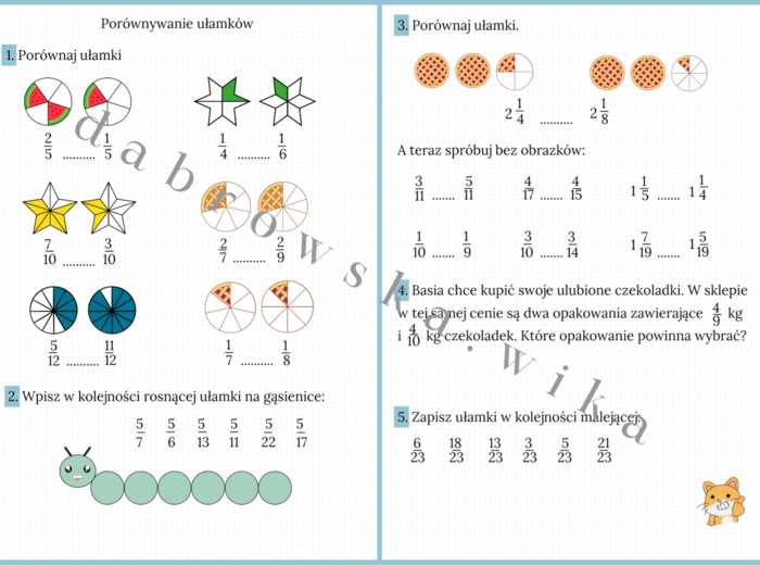 Porównywanie ułamków