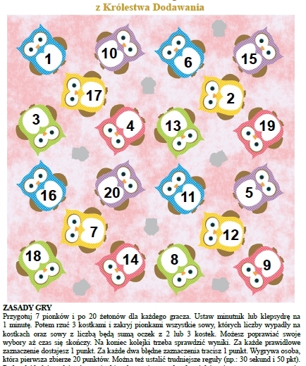 Sowy – Gra planszowa