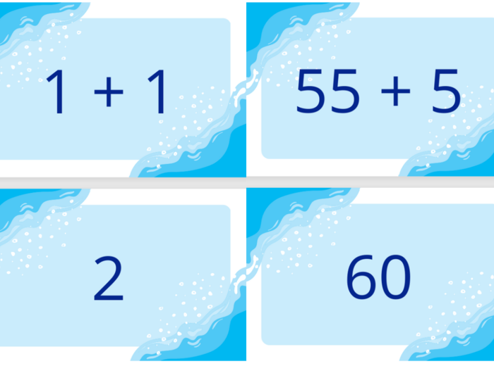 Fiszki z dodawania do 100