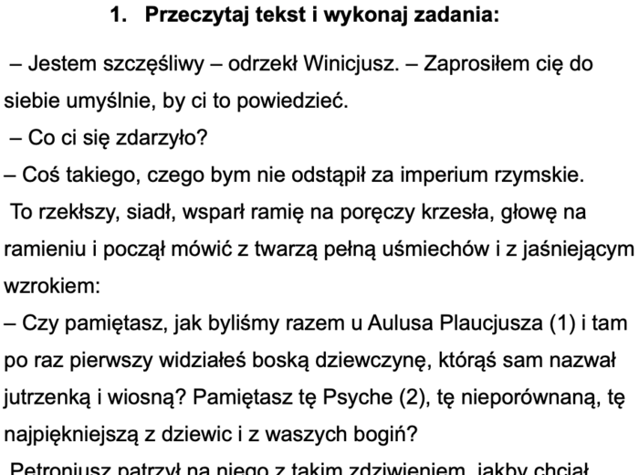 Sprawdzian "Quo vadis".