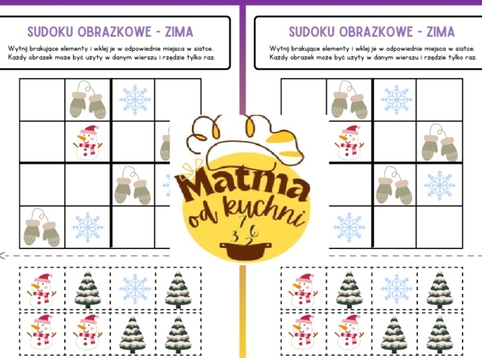 Sudoku obrazkowe - pory roku