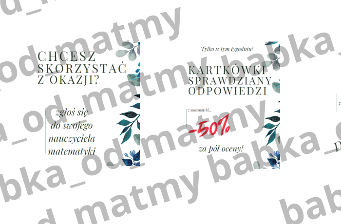 Zestaw haseł z okazji Black Week na matmie!