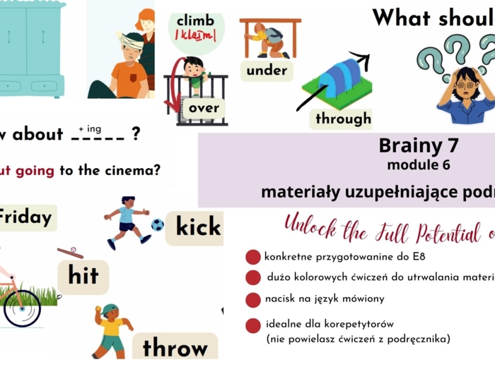 Brainy 7, unit 6, dodatkowe materiały rozszerzające podręcznik,przygotowanie do E8, czasowniki modalne