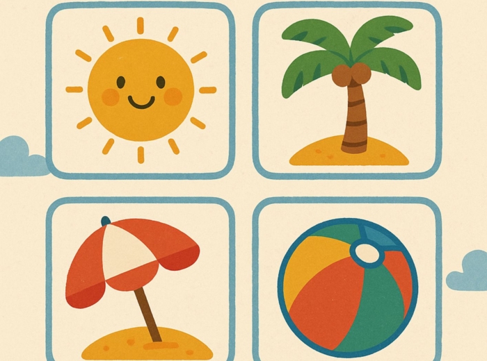 „Memory Wakacje” – gra pamięciowa dla przedszkolaków i młodszych uczniów | Pomoc edukacyjna dla nauczycieli przedszkola i klas 1–3