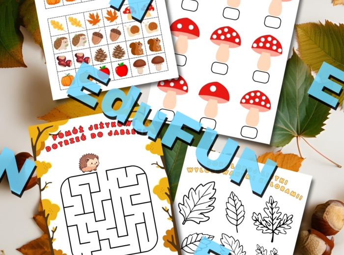 Pierwszy Dzień Jesieni! - łamigłówki, girlanda