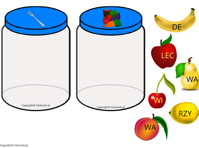 Owocowe sylaby - nauka czytania