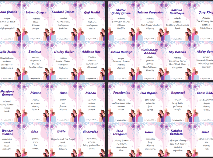 Women’s Day (Dzień Kobiet)/Famous women (Sławne kobiety) gra Taboo /48 kart