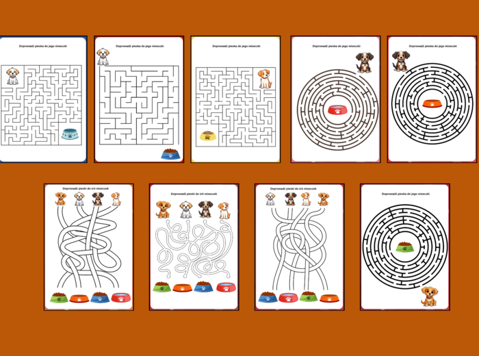 DZIEŃ KUNDELKA – biblioteka – świetlica- labirynty – labirynt – 9 wersji