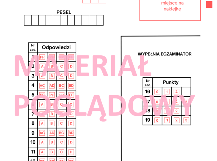 Karta odpowiedzi egzamin ósmoklasisty matematyka 2021-2024