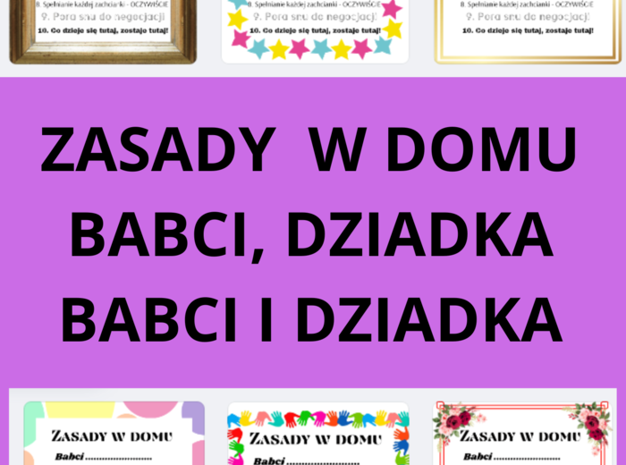 Zasady w domu babci, dziadka, babci i dziadka