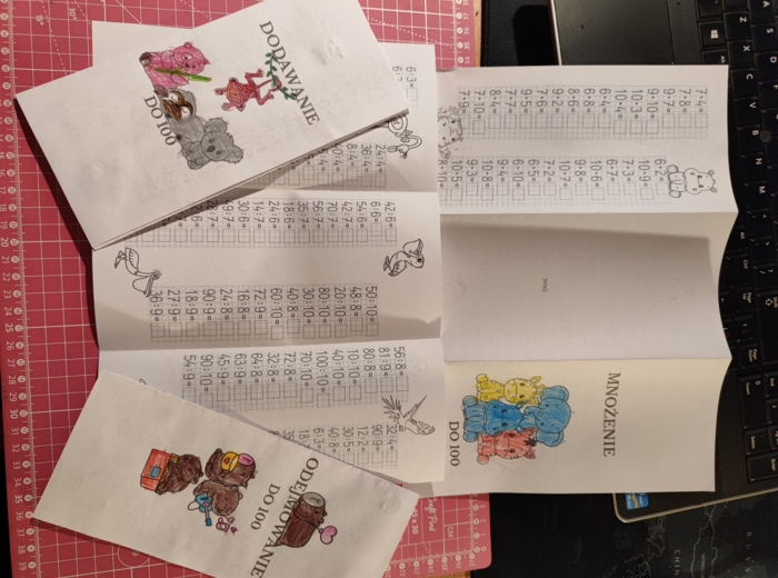 Broszurki matematyczne - działania w zakresie do 100.