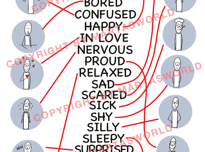 🌟 **"Feelings & Emotions" – edukacyjny materiał wizualny!** 🌟