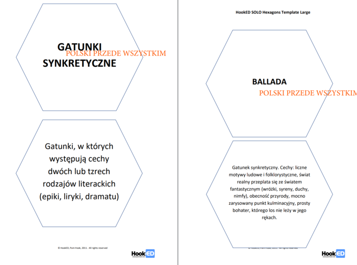 Gatunki synkretyczne w heksach edukacyjnych zamknięte