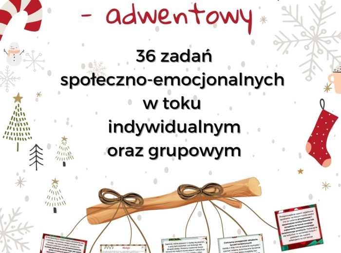 Kalendarz przedświąteczny adwentowy. 36 zadań społeczno-emocjonalnych w toku indywidualnym oraz grupowym - ebook