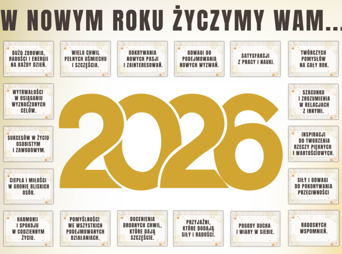 W NOWYM ROKU ŻYCZYMY WAM  2026- Gazetka szkolna
