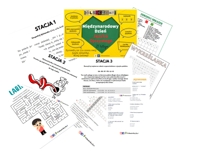 Stacje zadaniowe- Międzynarodowy Dzień Języka Ojczystego