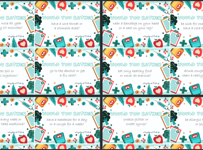 Health (Zdrowie) gra Would you rather /56 kart