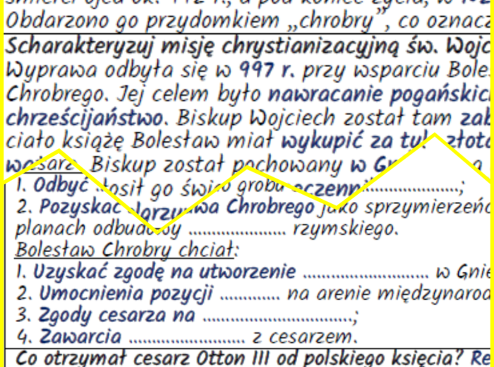 Bolesław Chrobry pierwszym królem Polski – notatki i karta pracy